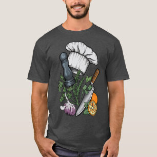 cook i spices kitchen chef hat cook motif for chef T-Shirt