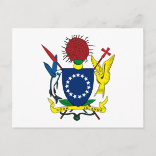 Cook Islands Coat of Arms Postcard