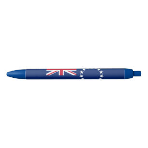 Cook Islands Flag Black Ink Pen