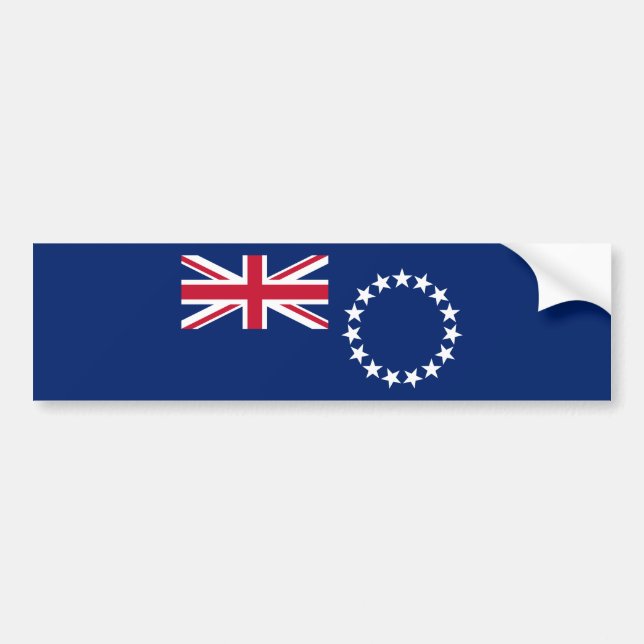 Cook Islands Flag Bumper Sticker (Front)