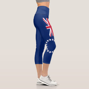 Cook Islands Flag Capri Leggings