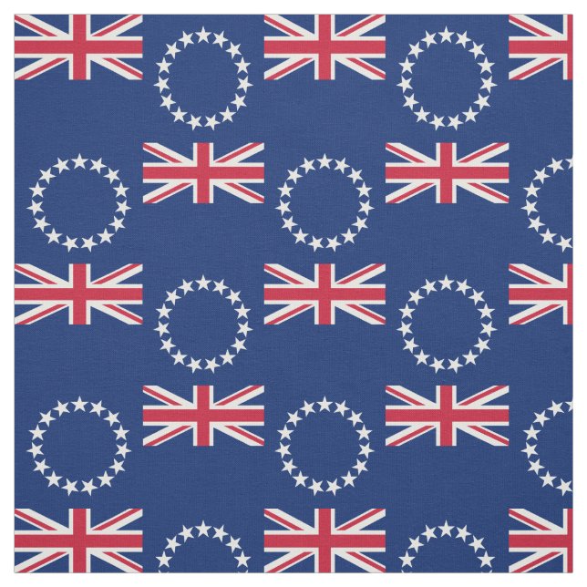 Cook Islands Flag Fabric (Swatch)
