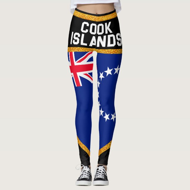 Cook Islands Flag Leggings (Front)