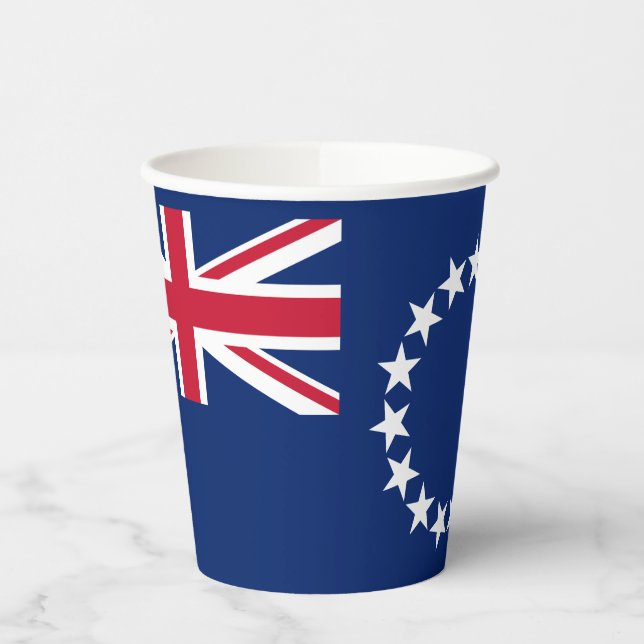 Cook Islands Flag Paper Cups (Left)