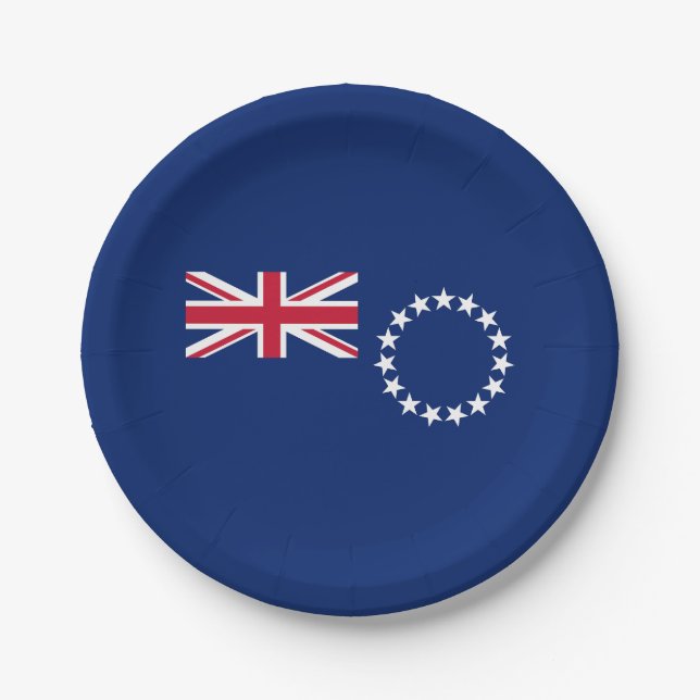 Cook Islands Flag Paper Plate (Front)