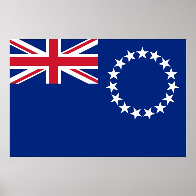 Cook Islands flag poster (Front)