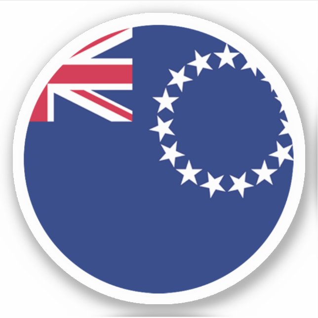 Cook Islands Flag Round Sticker (Front)