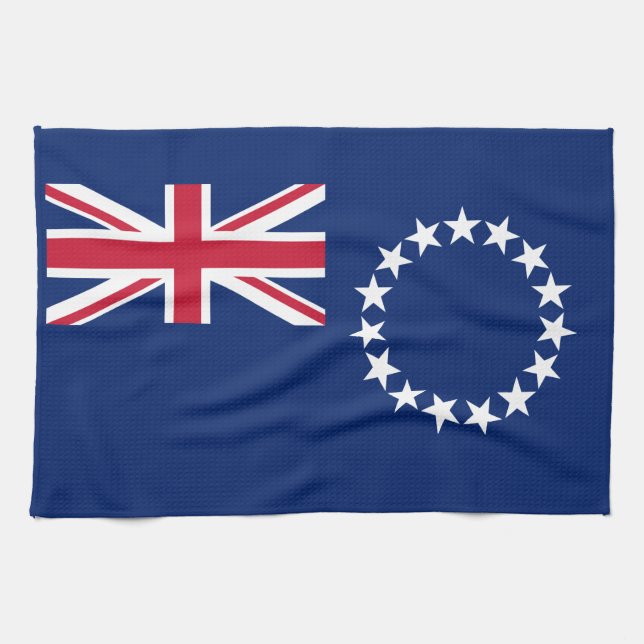 Cook Islands Flag Tea Towel (Horizontal)
