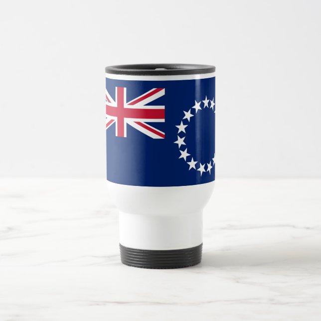 Cook Islands Flag Travel Mug (Center)