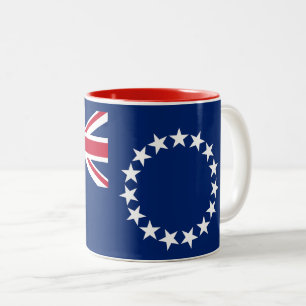 Cook Islands Flag Two-Tone Coffee Mug