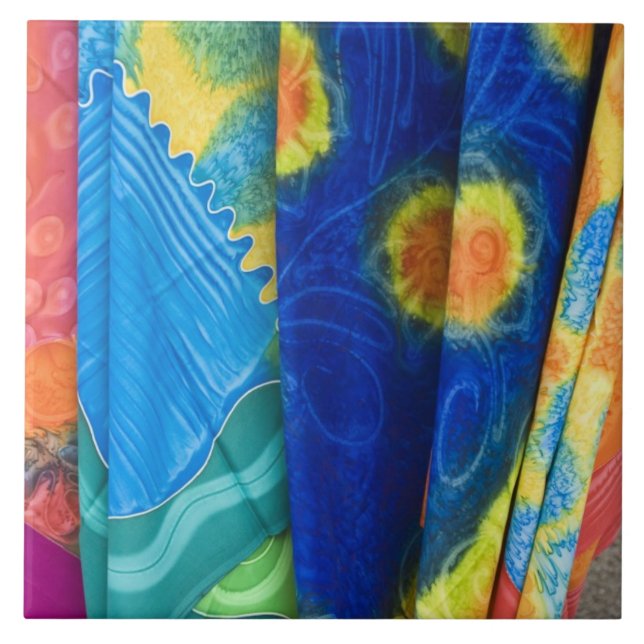 Cook Islands, Rarotonga. Batik cloth Punanga Nui Tile (Front)