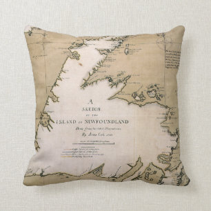 COOK: NEWFOUNDLAND, 1763 CUSHION