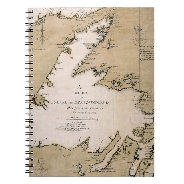 COOK: NEWFOUNDLAND, 1763 NOTEBOOK (Front)
