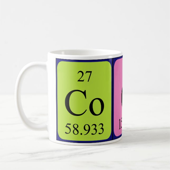 Cook periodic table word mug (Left)