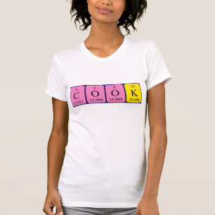Cook periodic table word shirt