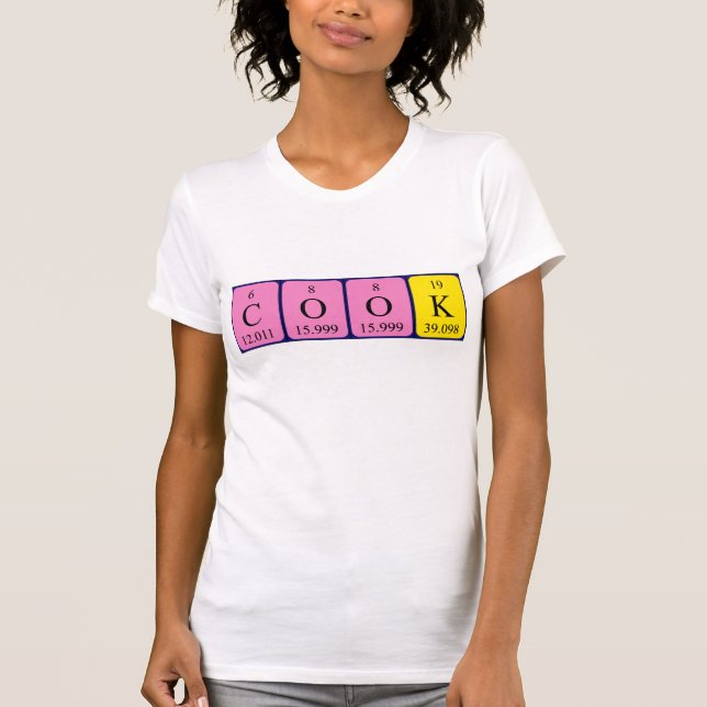 Cook periodic table word shirt (Front)