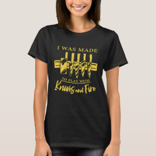 Cook  Shirt Line Cook Chef Cooking Play With Knive