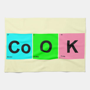 Cook Squares Periodic Table Design of Elements Tea Towel