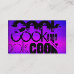 Cook; Vibrant Violet Blue and Magenta Business Card