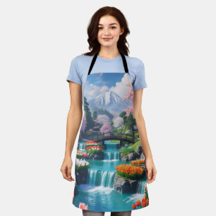 Cook with Calm – Serene Mountain Garden Apron