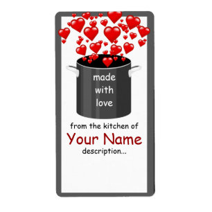 Cook with Love Cooking Label