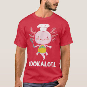 Cookalotl Cooking Aolotl Chef With Toque And Spatu T-Shirt