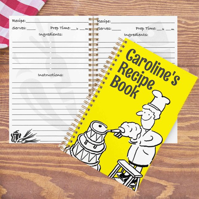 Cookbook with Cook Decorating Cake. Recipe Notebook (Creator Uploaded)
