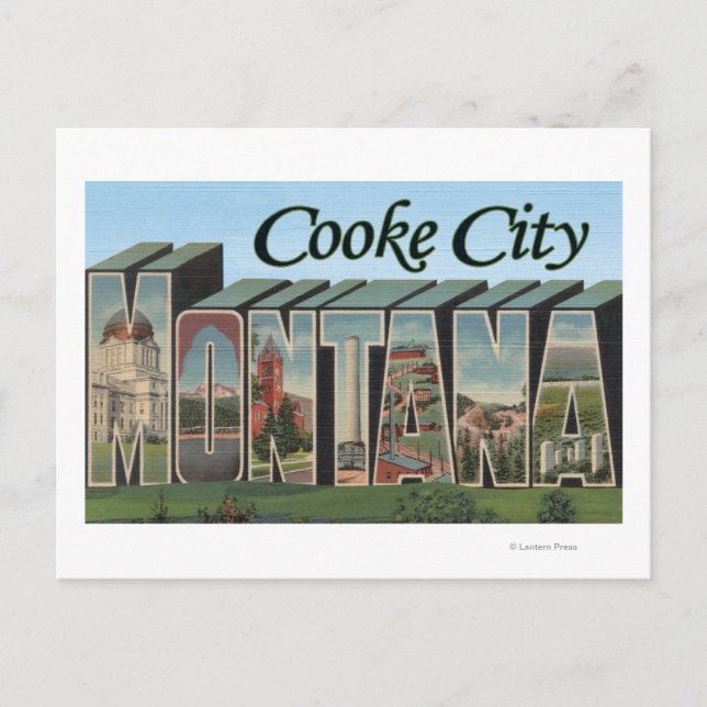 Cooke City, Montana - Large Letter Scenes 2 Postcard (Front)
