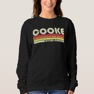 Cooke Surname Retro Vintage 80s 90s Birthday Reuni Sweatshirt