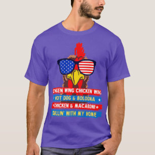 Cooked Chicken Wing Chicken Wing Hot Dog and T-Shirt