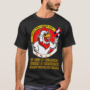 Cooked Chicken Wing Chicken Wing Hot Dog and T-Shirt