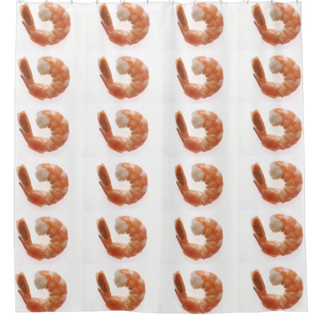 Cooked Shrimp Shower Curtain (Front)