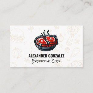 Cooked Steaks Grilled Meats Business Card