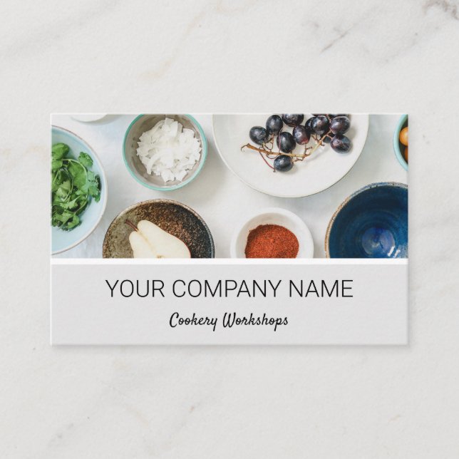 Cookery Chef Food Catering Business Card (Front)