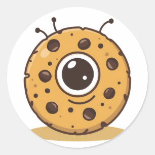 Cookie Alien – Cute Funny Dessert Art Classic Round Sticker