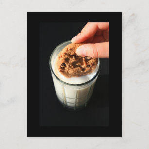 Cookie and a Glass of Milk Postcard