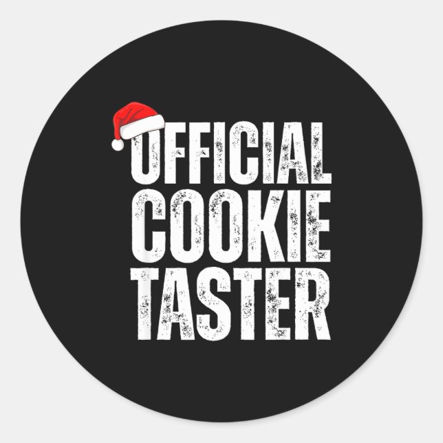 Cookie And Cookie Taster, Christmas Couples  Classic Round Sticker (Front)