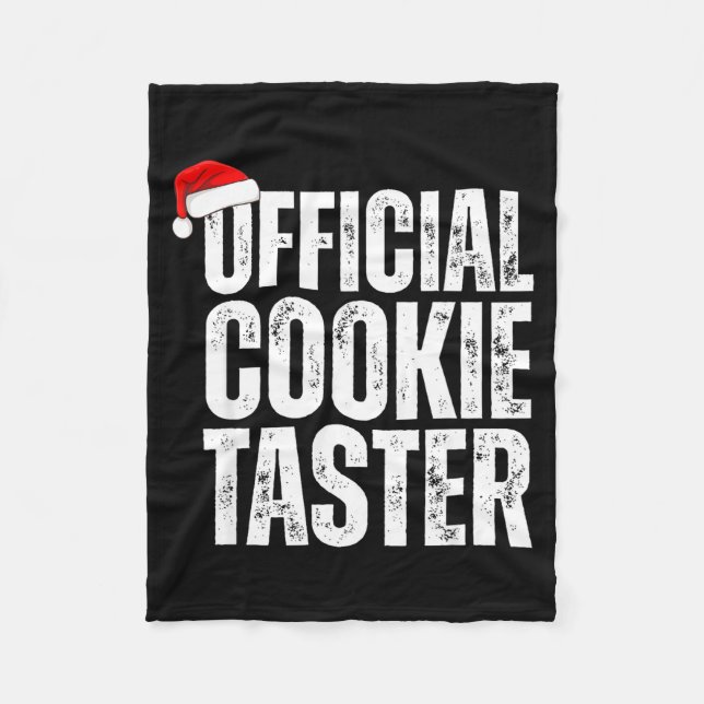 Cookie And Cookie Taster, Christmas Couples  Fleece Blanket (Front)