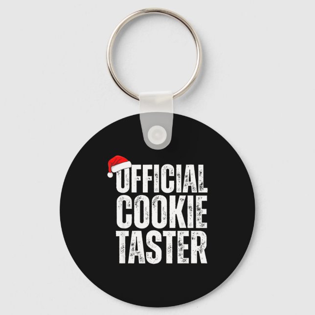 Cookie And Cookie Taster, Christmas Couples  Key Ring (Front)