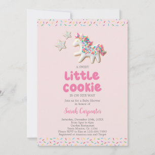 Cookie Baby Shower Girl Invitation