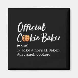 Cookie Baker Definition Funny Christmas Baking Magnet
