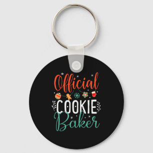 Cookie Baker Funny Christmas Couples Matching Key Ring