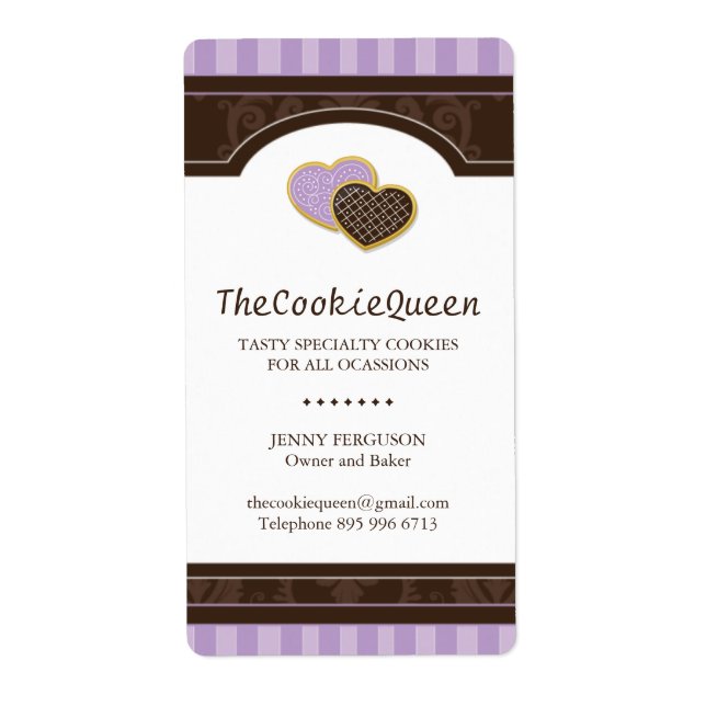 Cookie Bakery Labels (Front)