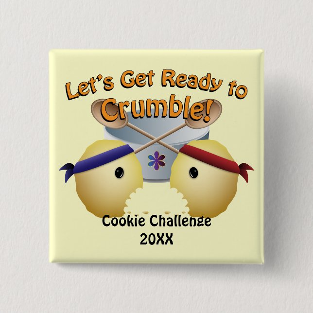 Cookie Baking Competition 15 Cm Square Badge (Front)