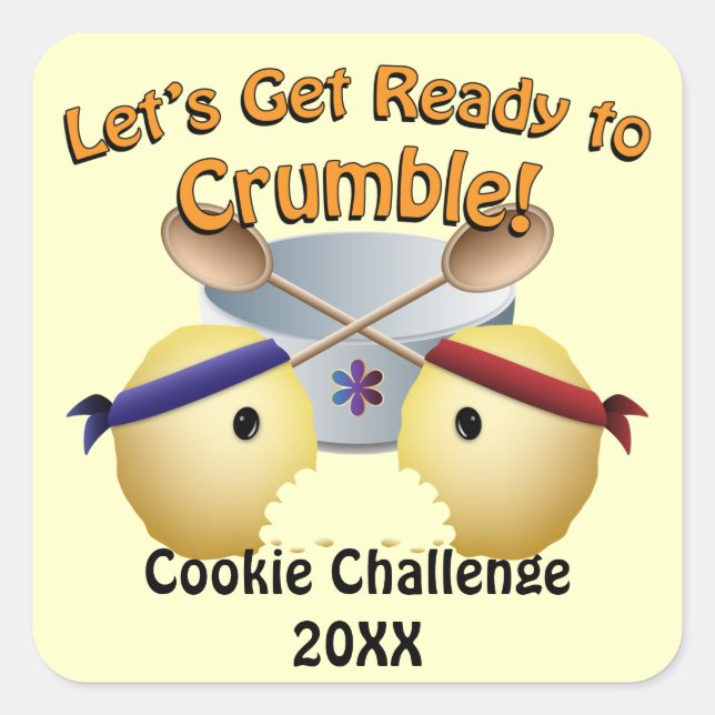 Cookie Baking Competition Square Sticker (Front)