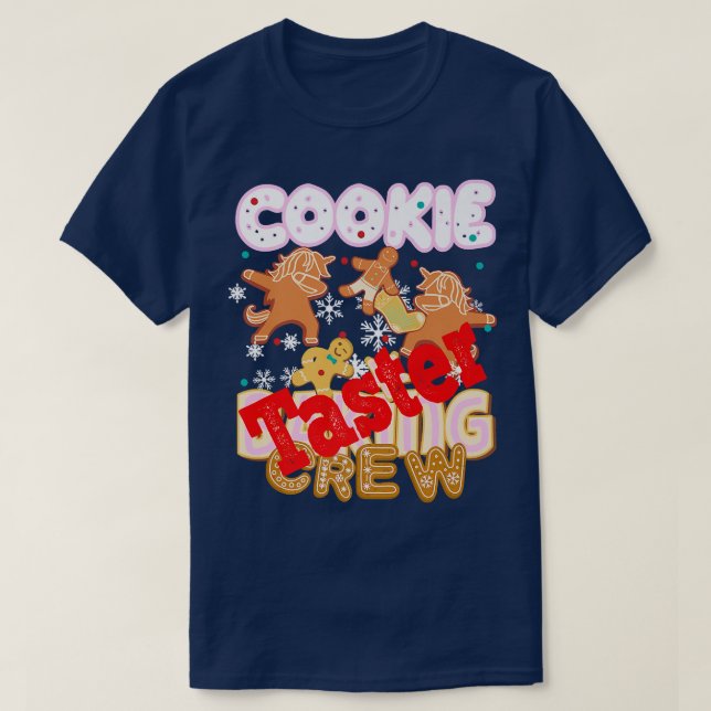 Cookie Baking Crew Authentic Christmas Baker Team  T-Shirt (Design Front)