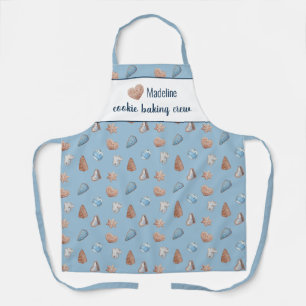 Cookie Baking Crew Blue Personalised Apron