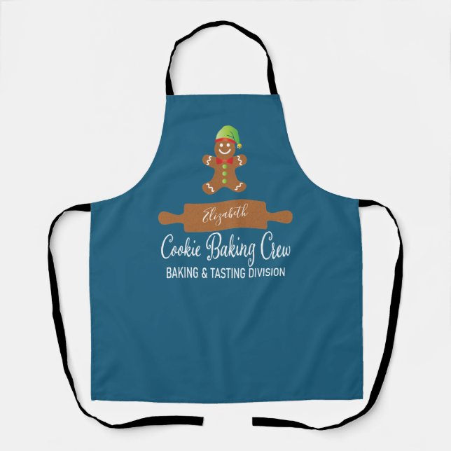 Cookie Baking Crew Christmas Apron (Front)