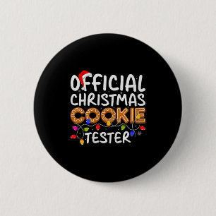 Cookie Baking Crew Christmas Cookie Tester Xmas Pr 6 Cm Round Badge