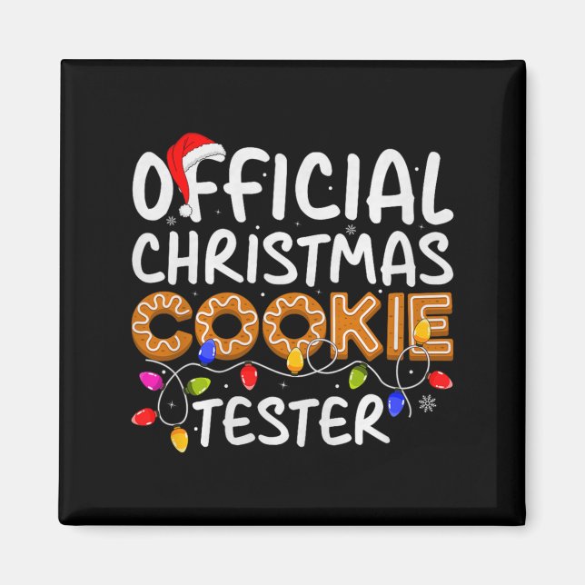 Cookie Baking Crew Christmas Cookie Tester Xmas Pr Magnet (Front)